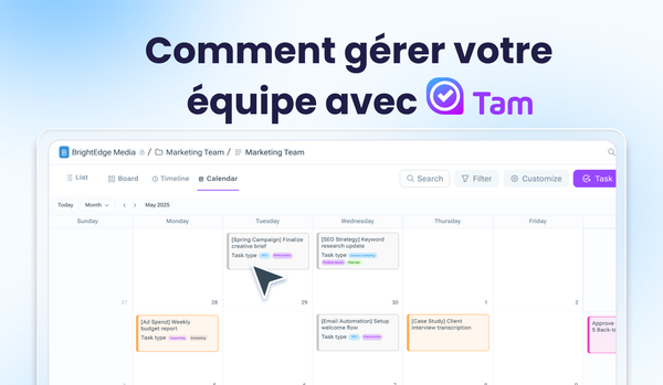 Comment gérer votre équipe avec TAM