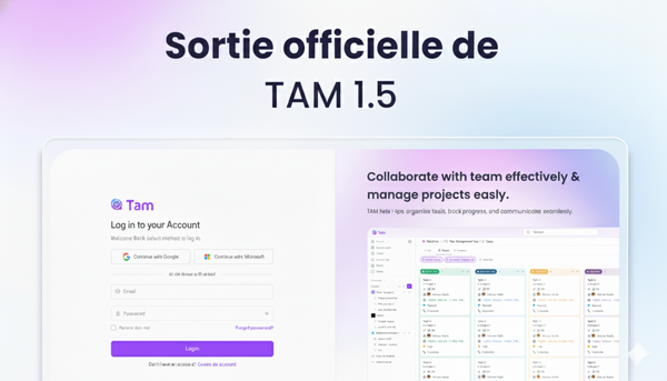 TAM 1.5 est disponible : workflows, timers et nouvelles améliorations clés